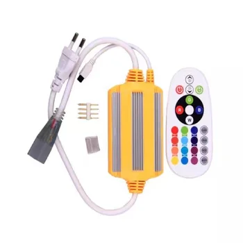 RGB LED Контролер EU Plug 220V 16 Цветни Светлини 4PIN 12 ММ Конектор 5050 Дистанционно Управление 24 Клавишите RGB Контролер Magic Home