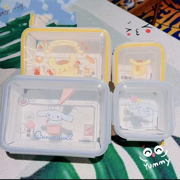 Sanrio Crisper Cinnamoroll Аниме Куроми Kawai Сладък Cartoony Домашен Органайзер за плодове Обяд-бокс за съхранение на играчки в хладилника за момичета