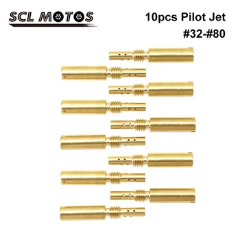 SCL MOTOS 10 бр./компл. Карбуратор Pilot Jet M5 5 мм #32-#80 един пулверизатор С Дърворезба на Слаб Празен Ход За Мотоциклета KEIHIN Carburador