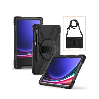 Smart-Калъф За Samsung Galaxy Tab S9 SM-X710 X716B Таблет 11 Инча Сверхпрочный Здрав устойчив на удари Калъф във формата На Миди Презрамка