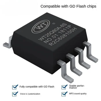 SMD WT25Q16A Съвместим SMD GD25Q16 16 Mbps и паметта на чип на миглите Интегрална схема