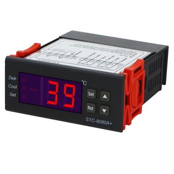STC-8080A + Цифров регулатор за температура 220 Регулатор на температурата на фризера Сензор влагомер, така че 40%