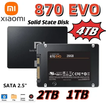 Xiaomi 870 EVO Вътрешен Твърд Диск, Твърд Диск SSD с 2.5-Инчов Sata 3-4 TB SSD Диск, Твърд Диск за Лаптоп Микрокомпютър Тенис на