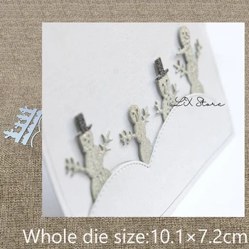 XLDesign Craft За рязане на метал, щампован печати, 3шт. За украса ръбовете на снежен човек, албум за изрезки, хартиена пощенска картичка, преге, щанцоване