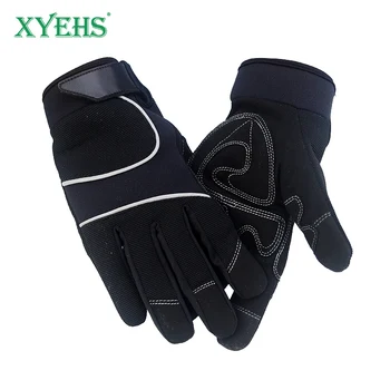 XYEHS XU5300 анти-вибрационни предпазни работни ръкавици с повишен дланите и върховете на пръстите си, механични ръкавици, устойчиви на въздействието и износоустойчивост