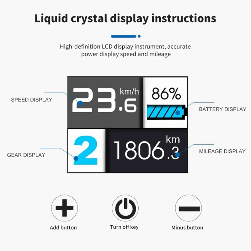 LCD TFT дисплей UKC3 Индикатор на скоростта на Зареждане на батерията На електрическото колело Комплект за преобразуване на двигателя на 24 36 48 В