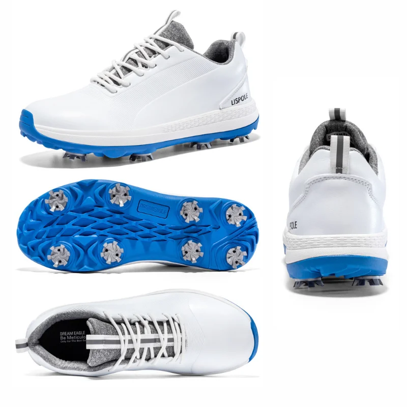 Водоустойчив мъжки маратонки за голф с шипове женски мини спортни маратонки за голф дантела за всякакви метеорологични условия, удобни обувки