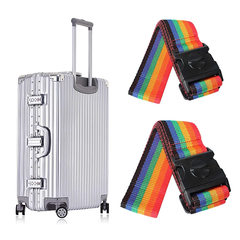 4 бр. Пътнически багаж, презрамка за куфар, чанта за багаж, раница, въже цветове на дъгата, тока за колан, превръзка