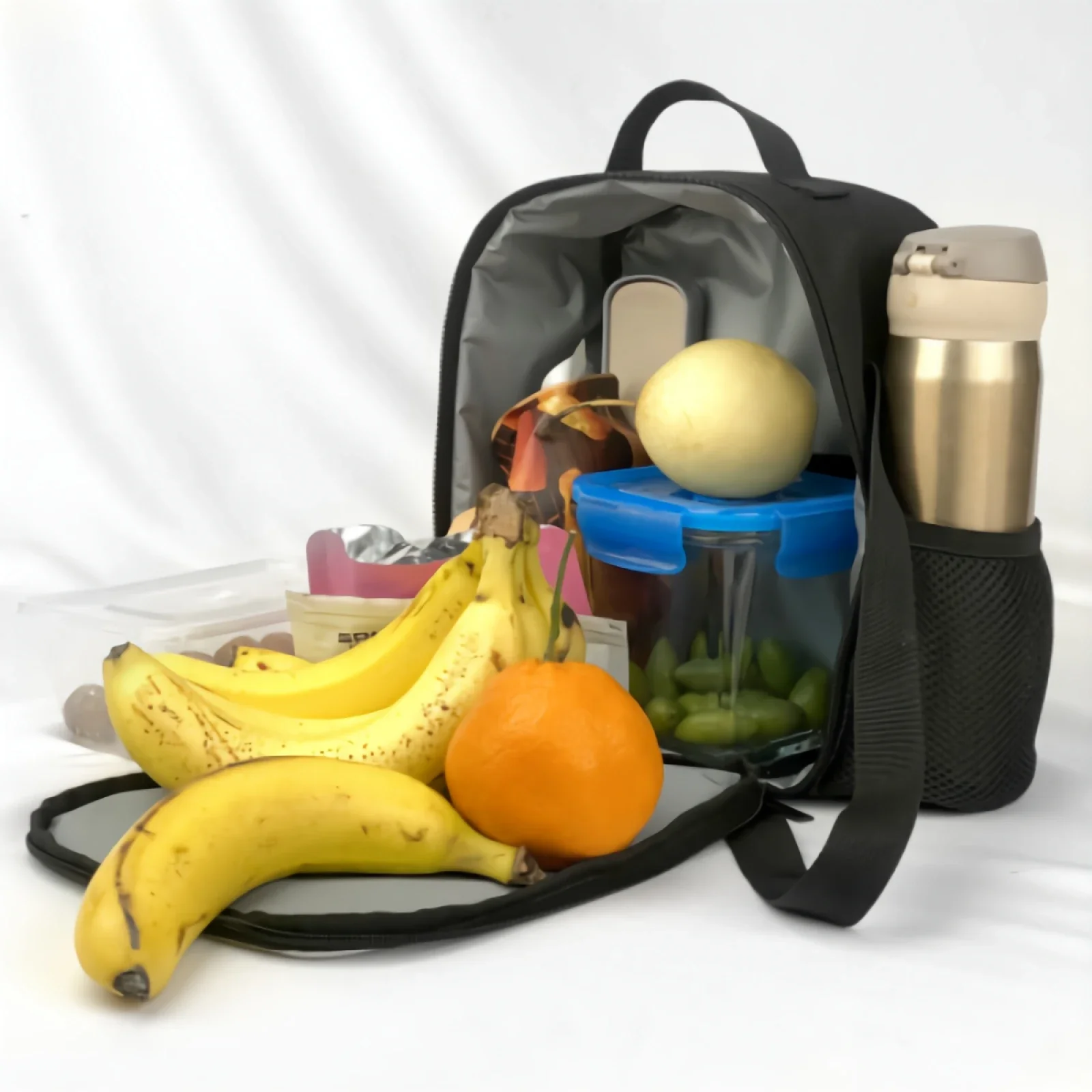 Един смешен котарак в стил поп-арт, изолирано чанта за обяд за училище, на работа, на пикник, Абстрактна живопис, контейнер за обяд, множество чанта-хладилник
