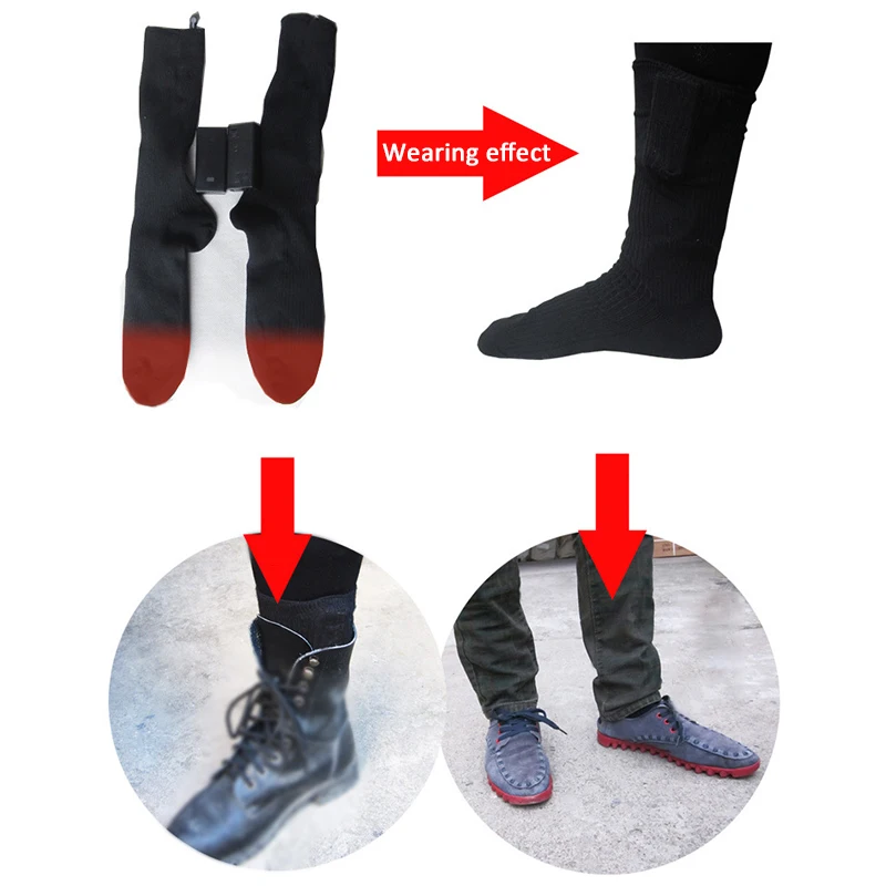 Зимни чорапи с подгряване, термоноски, мъжки, женски, топъл, топла вода чанта за краката, Ел. чорапи, чорапи, оборудване за трекинг, колоездене