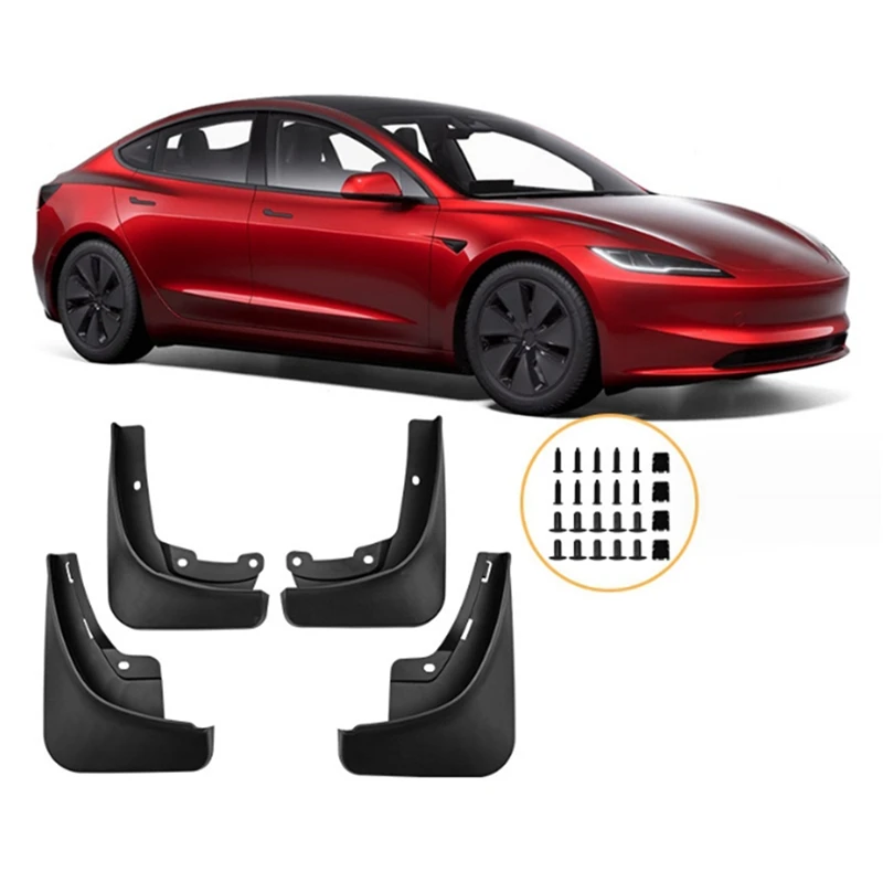 Автомобилни Калници За Tesla, Модел 3 2023 + Калник На Задно Колело За Броня, Калници, Калник На Задно Колело, Резервни Части, Аксесоари