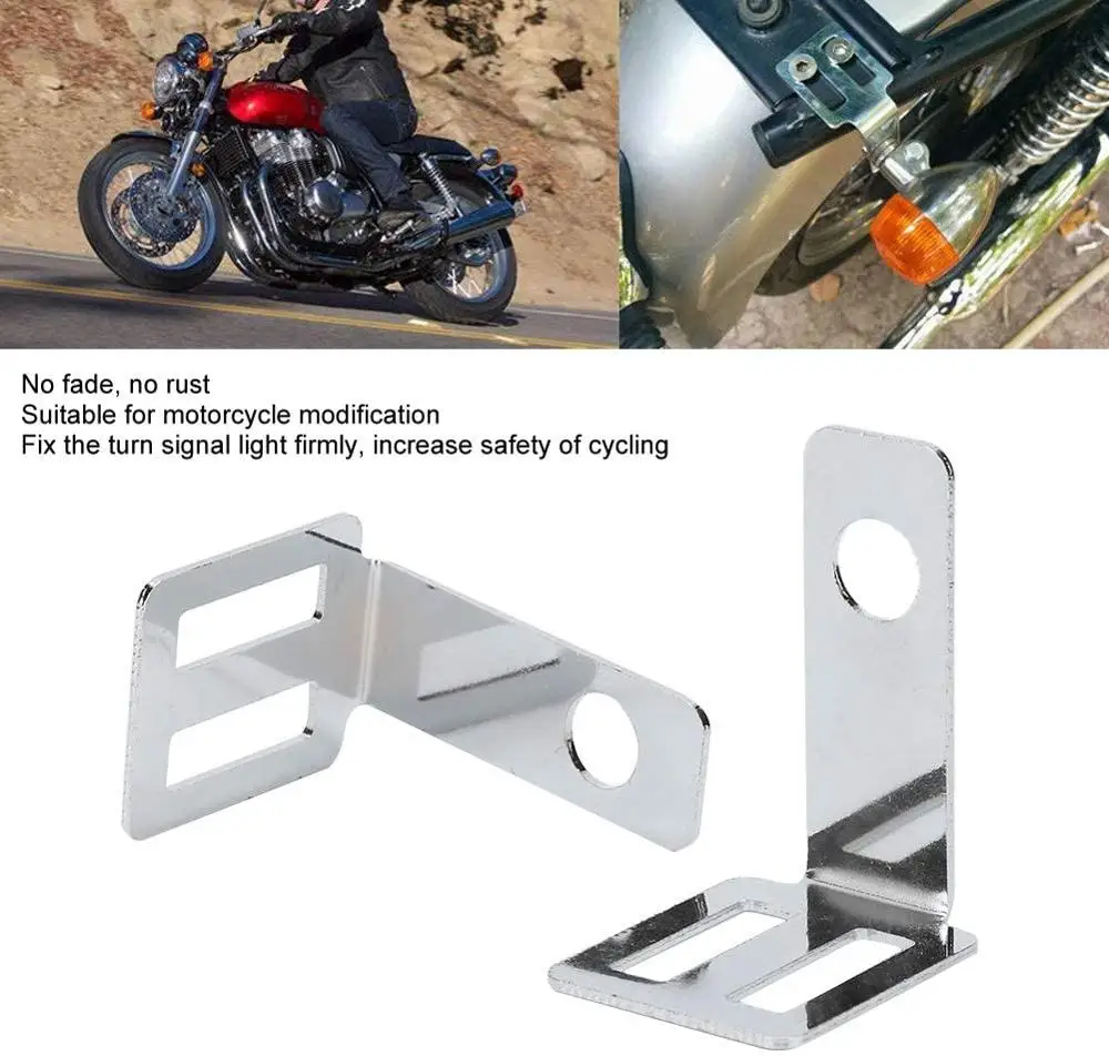 Универсална скоба на задното указател на завоя за мотоциклети с дължина 1 ИНЧ Закрепване на седалки Държач на задната фенер, за да се движат