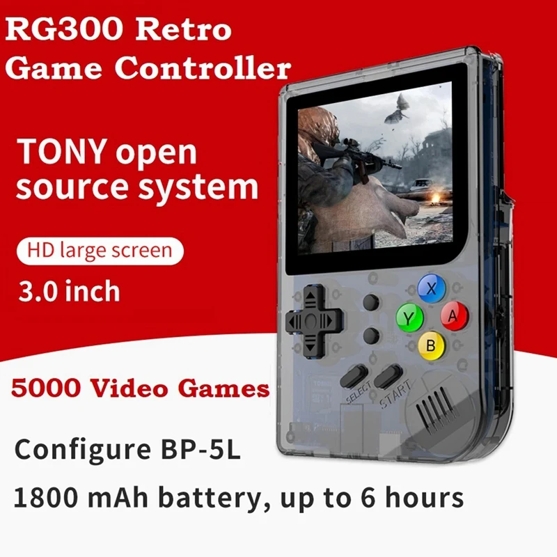 1 бр. Ретро гейминг контролер RG300 IPS екран 64G 5000 на видео игри Tony System (A)