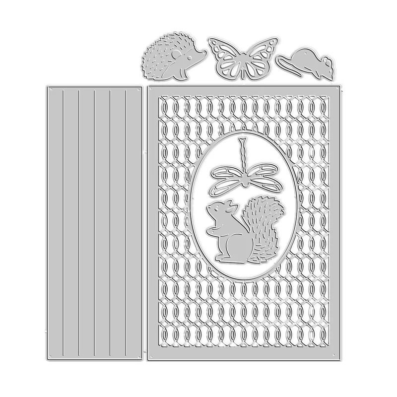 Новост 2022 г. - комплект печати във формата на решетка на дограма, режещи удари, Scrapbooking за производство на хартия, рамка за щамповане, производство на картички, без печати