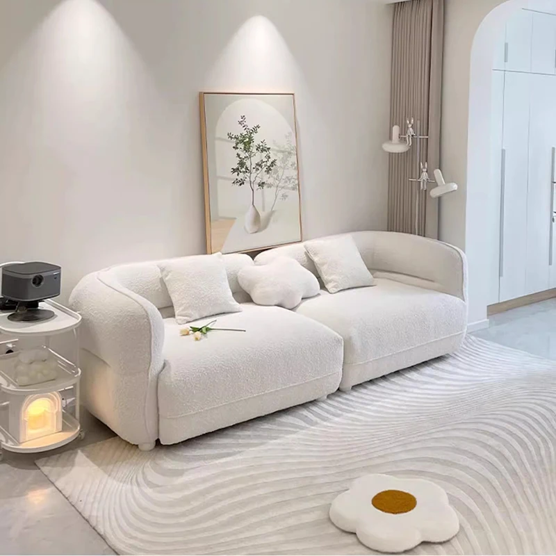 Дизайн, модерен бял диван за хол, Минималистичная спалня, Хотелски диван, хол, Мързелив Скандинавски декор обзавеждане за салон Meuble