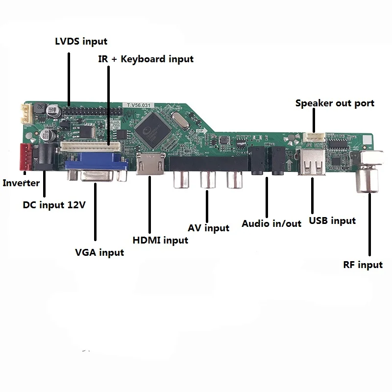 А контролер TV56 за MT190AW01 30pin AV TV card PANEL Screen monitor LCD kit 1440 × 900 19 