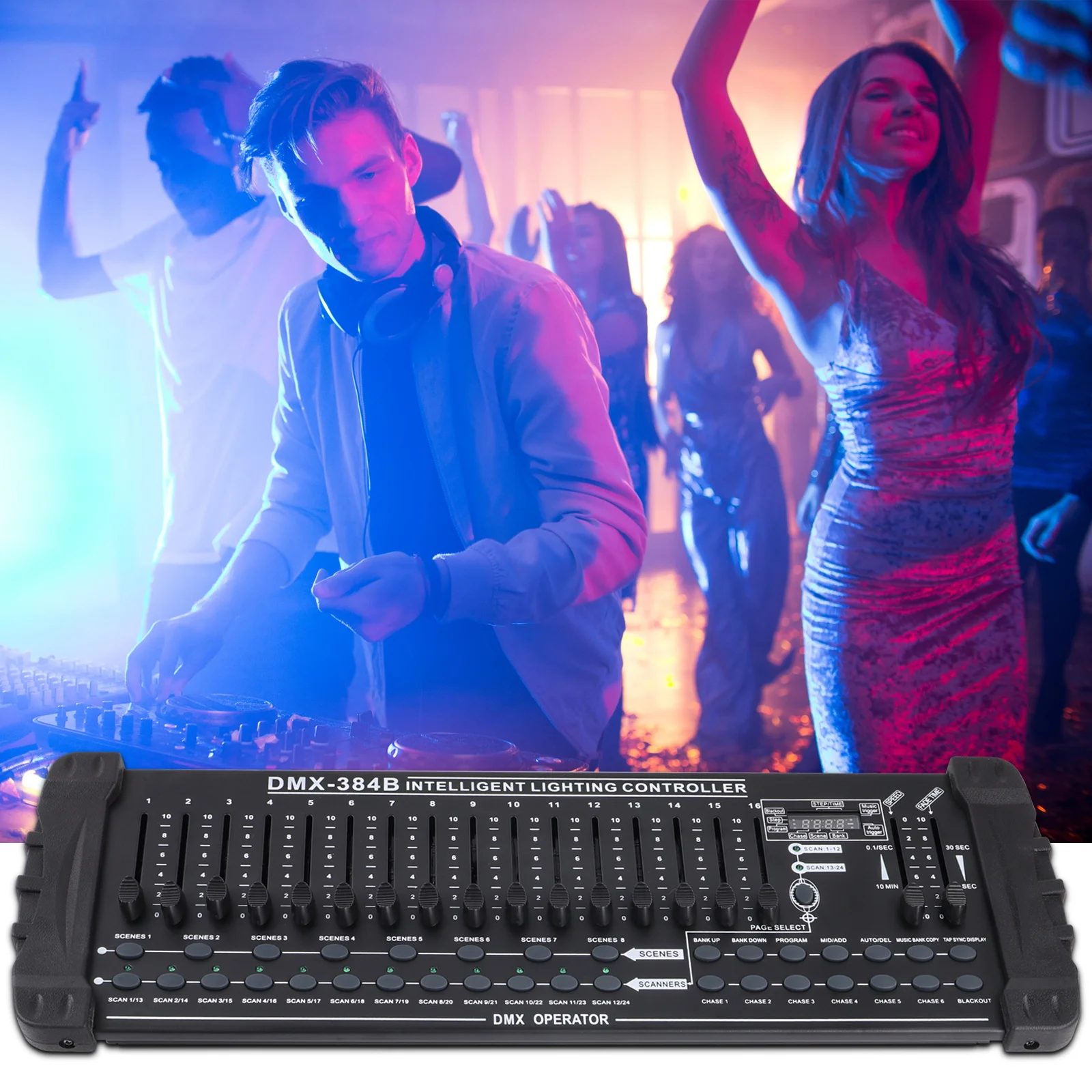 384-канален контролер DMX 512 Професионално Сценично осветително оборудване за DJ Дискотеки KTV Партита Сватби Празника на Бара на Клуба