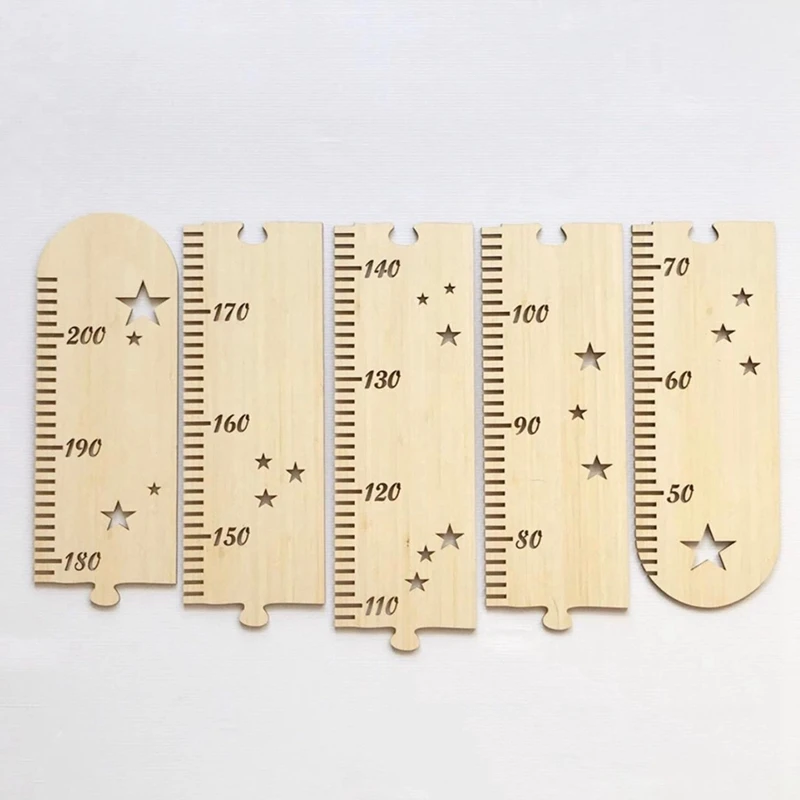 Линийка За Измерване на Ръст Сращенная Дървена Линийка Детска Стая Мозайка Шиене Дървена Звезда Линийка За Измерване на Ръст Линийка За Измерване на височина