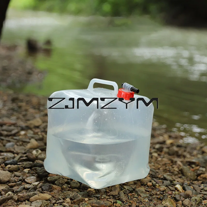 20-литрова кофа за вода от хранително-полиетилен, сгъваема чанта за вода, резервоар за вода с кранче