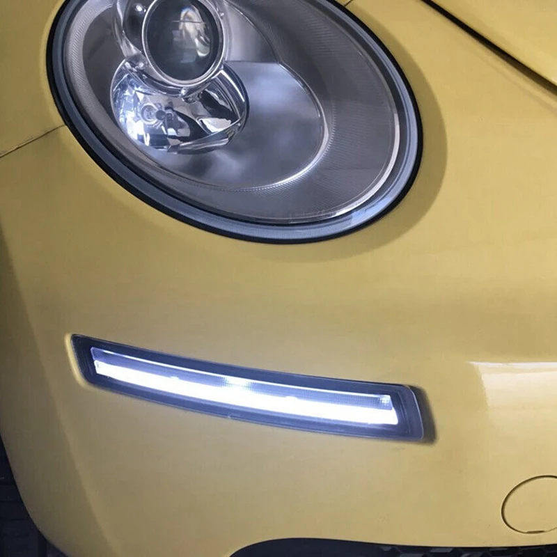 Опушен led указател на завоя DRL Дневни ходова светлина на мигачите с жълта, за VW Beetle 2006-2010 Автомобилни части