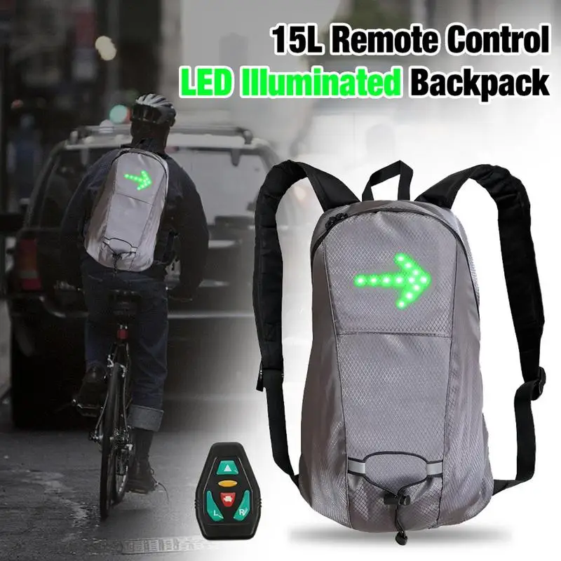 Велосипедна МТБ чанта с предпазни led указател на завоя, велосипедни раници за джогинг, туризъм чанта с USB батерия за безопасно нощно каране