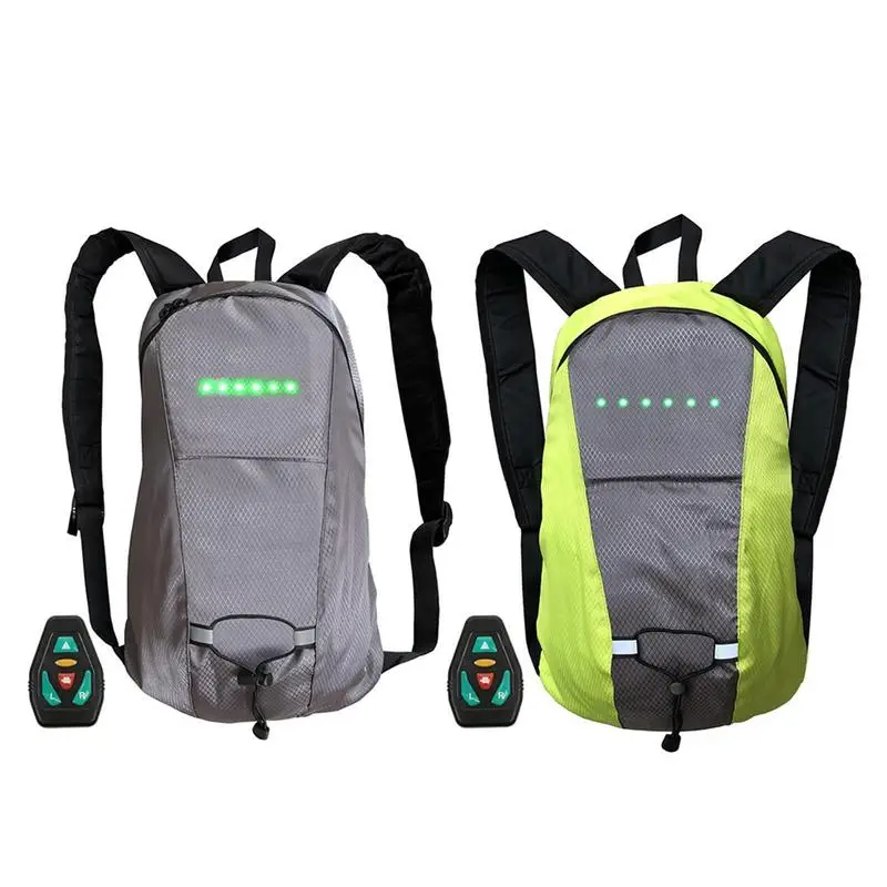 Велосипедна МТБ чанта с предпазни led указател на завоя, велосипедни раници за джогинг, туризъм чанта с USB батерия за безопасно нощно каране