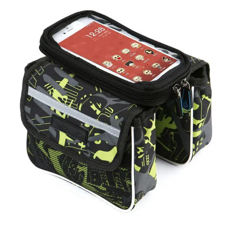 2022 Нова чанта Многоцветен чанта с горната тръба, чанта за телефон със сензорен екран, мини-противоударная седельная чанта с плетени ленти, аксесоари за езда