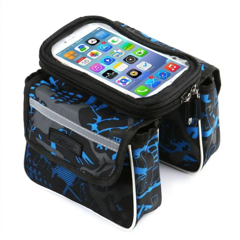 2022 Нова чанта Многоцветен чанта с горната тръба, чанта за телефон със сензорен екран, мини-противоударная седельная чанта с плетени ленти, аксесоари за езда