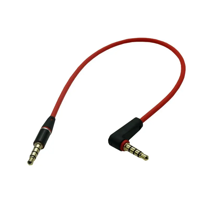 Аудио кабел с Жак 3.5 мм 3,5 Щепсела към Штекеру Аудио Кабел под Прав Ъгъл от 90 Градуса AUX Speakon Кабела за Автомобилни Слушалки, MP3/4 Кабел 0,2 m 1 m