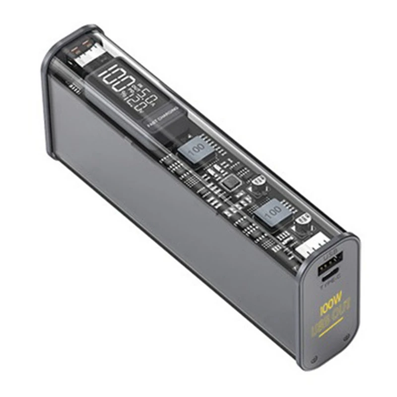 Направи си САМ Power Bank Case 100 Вата С USB TYPE C Двустранно Такса Бързо Зареждане Powerbank Case Suit 18650/21700 Калъф За батерията