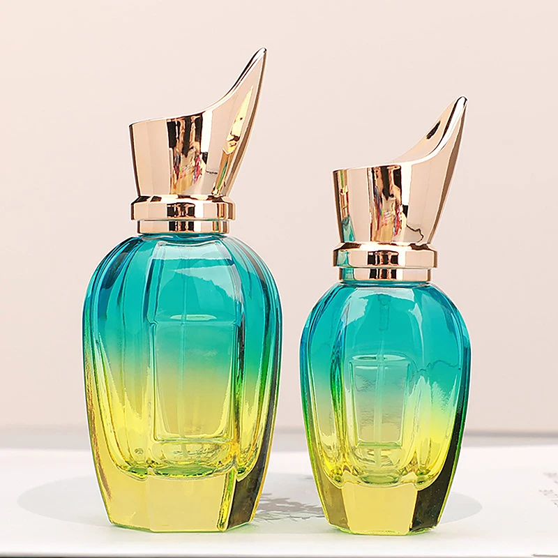 Стъклен флакон за парфюм обем 30 мл, 50 мл, цветен спрей за духове с голям капацитет, преносими празен контейнер за еднократна употреба