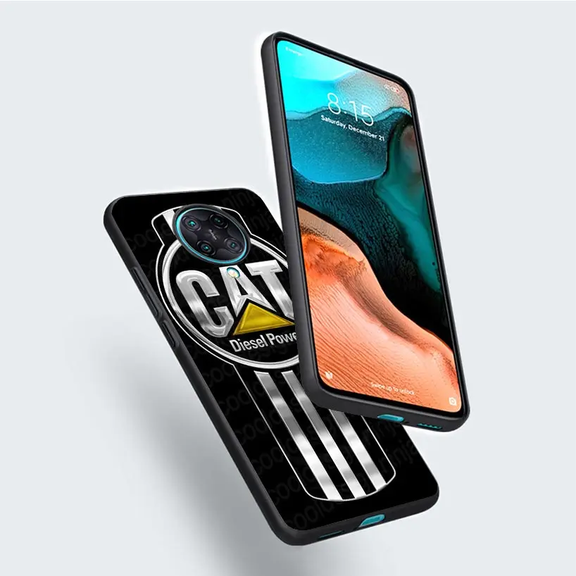Черен Калъф за Телефон с Логото на Caterpillar за Xiaomi Redmi 10A 10В 10 9C 9T 9A 9 Poco Pro X5 X3 Nfc M5S M3 M2 F3 K40 Силиконов Калъф