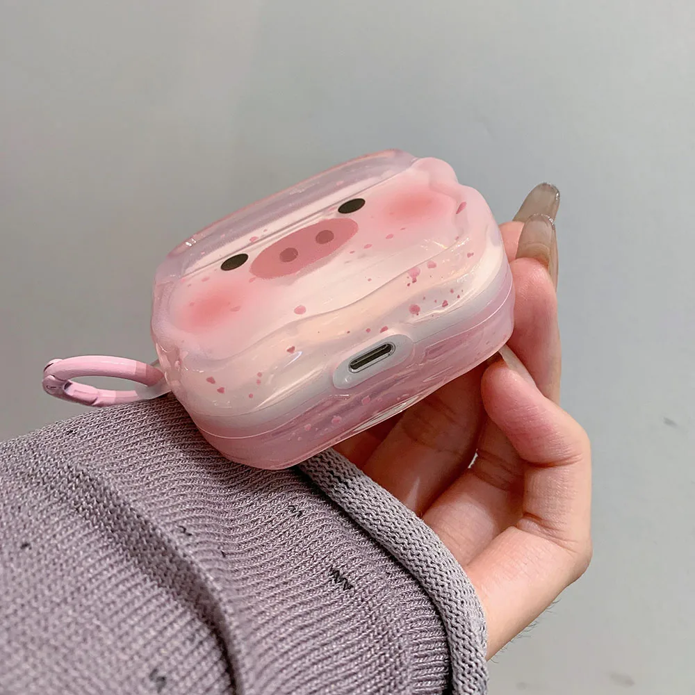 INS Сладко розово прасенце с окачване-брелоком Калъф за Apple AirPods 3 Airpod Pro 1 силиконов калъф за безжични слушалки 2 Wave