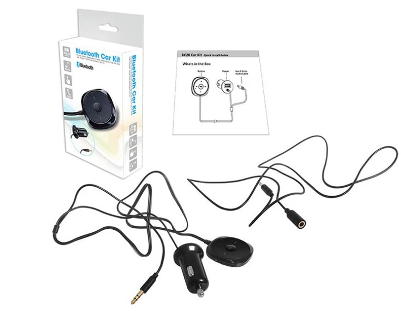 KWOKKER BC20 FM трансмитер Автомобилен Bluetooth Аудиоприемник Автомобилен Bluetooth Хендсфри USB Зарядно за Кола AUX Автомобилен Bluetooth Хендсфри