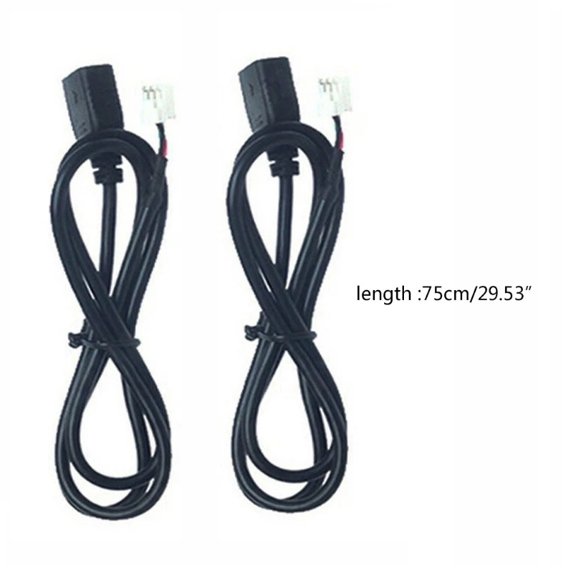 2 елемента 4-пинов + 6-пинов конектор, USB-кабел за автомобилни радио, стерео уредба, USB-кабел с дължина 1 м, USB-адаптер AOS