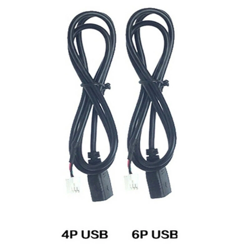2 елемента 4-пинов + 6-пинов конектор, USB-кабел за автомобилни радио, стерео уредба, USB-кабел с дължина 1 м, USB-адаптер AOS