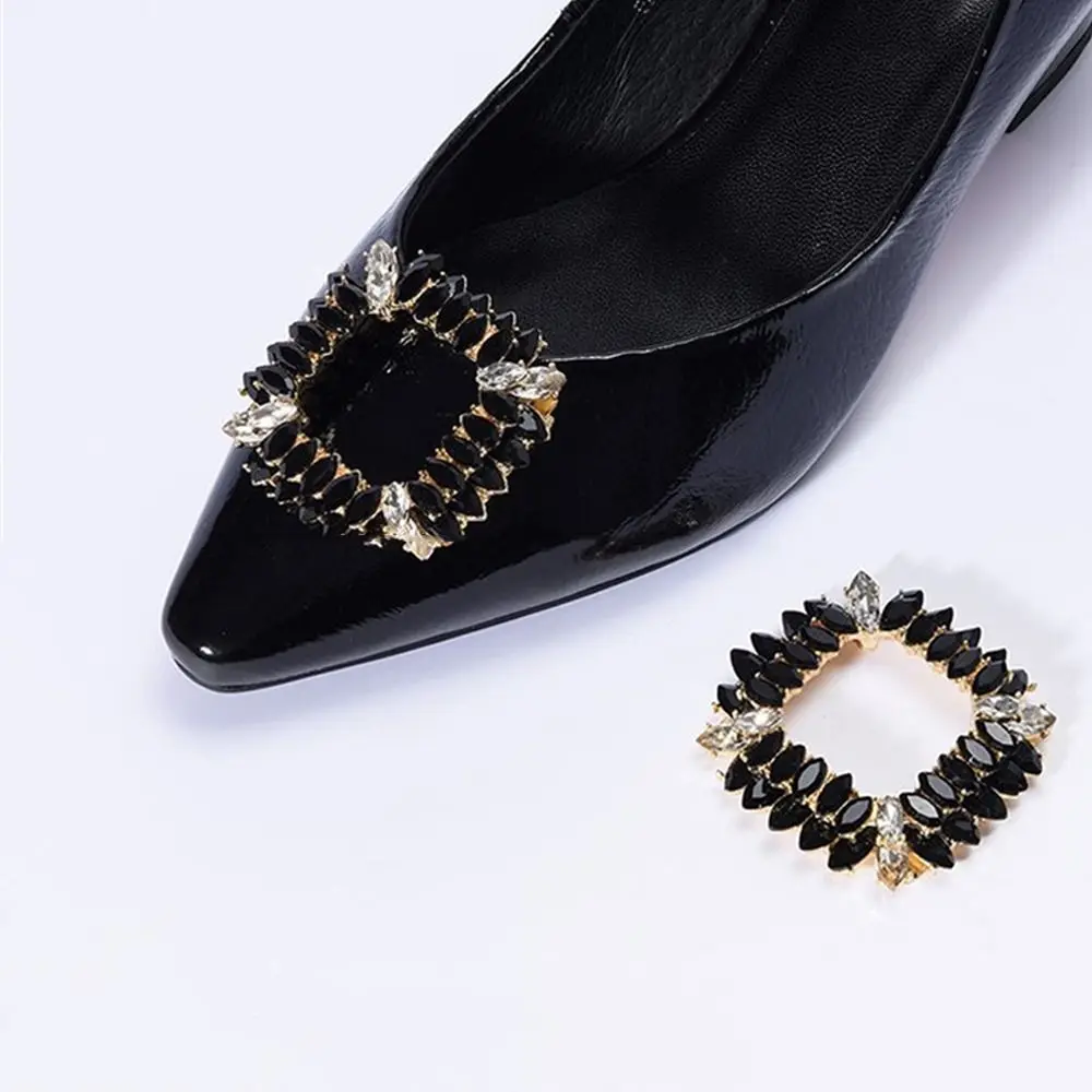 Чифт женски обувки за булката, Кристален обтегач за обувки на висок ток, Декоративни щипки за обувки, Кристали