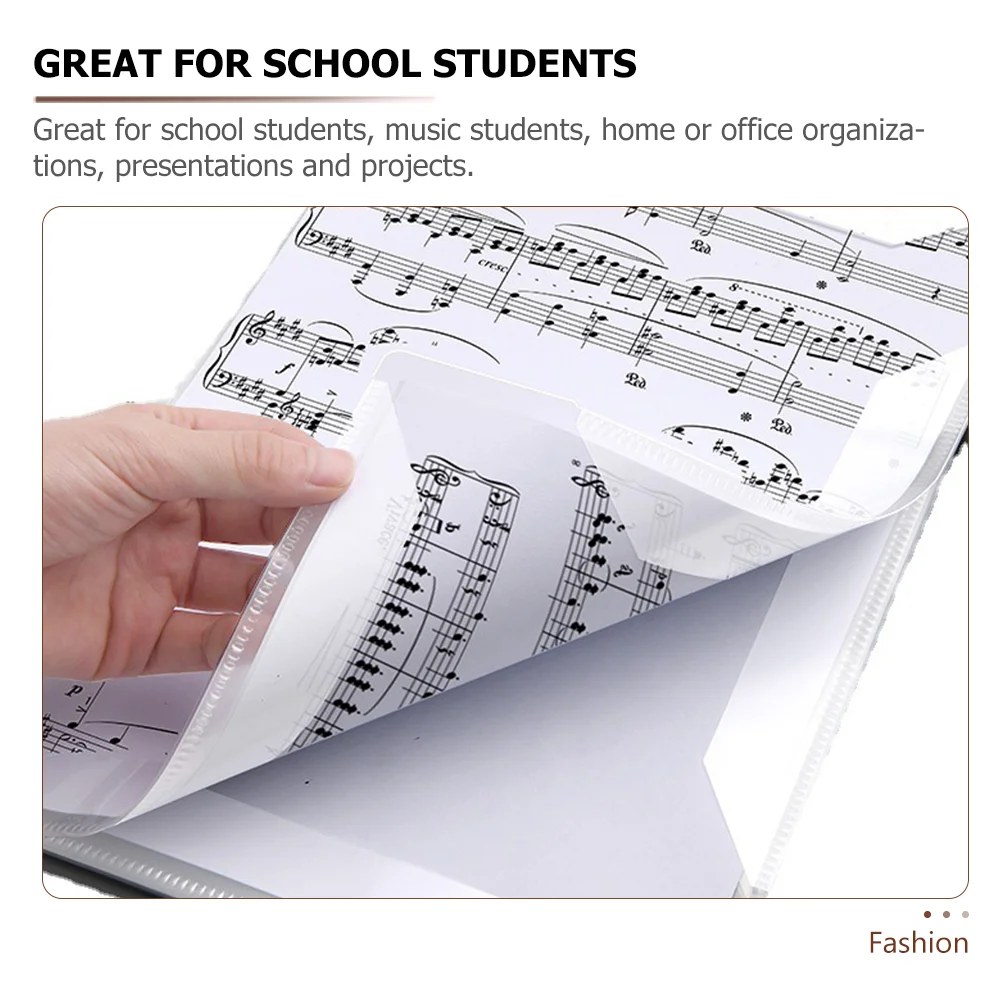 Папка с бележки, Хартия, Хартиена подвързия формат А4, Партитура за пиано, Пластмасов файл на документи от PVC