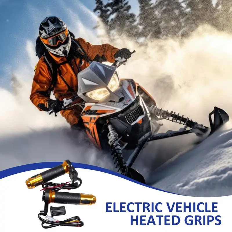 Ръкохватка за волан с подгряване За електрически мотоциклети Ръкохватка за управление с електрически отопляеми, регулируеми и безопасни за подгряване на волана