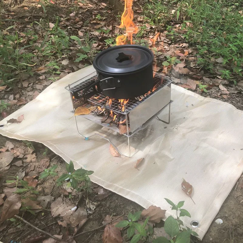 Огнеупорни мат лагер печки Голяма огнеупорна каса подложка за лечение на дърва от фибростъкло