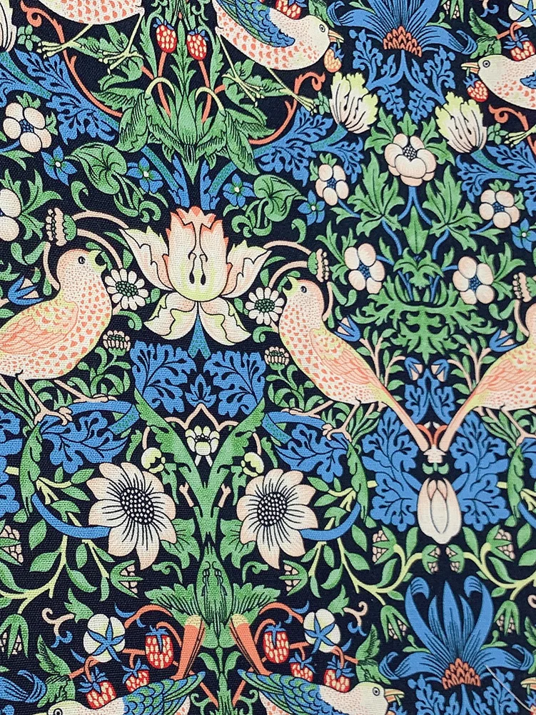 Памучен плат Крадецът Bird William Morris Magpie, мозайка ръчен труд за шивашки рокли на половин метър