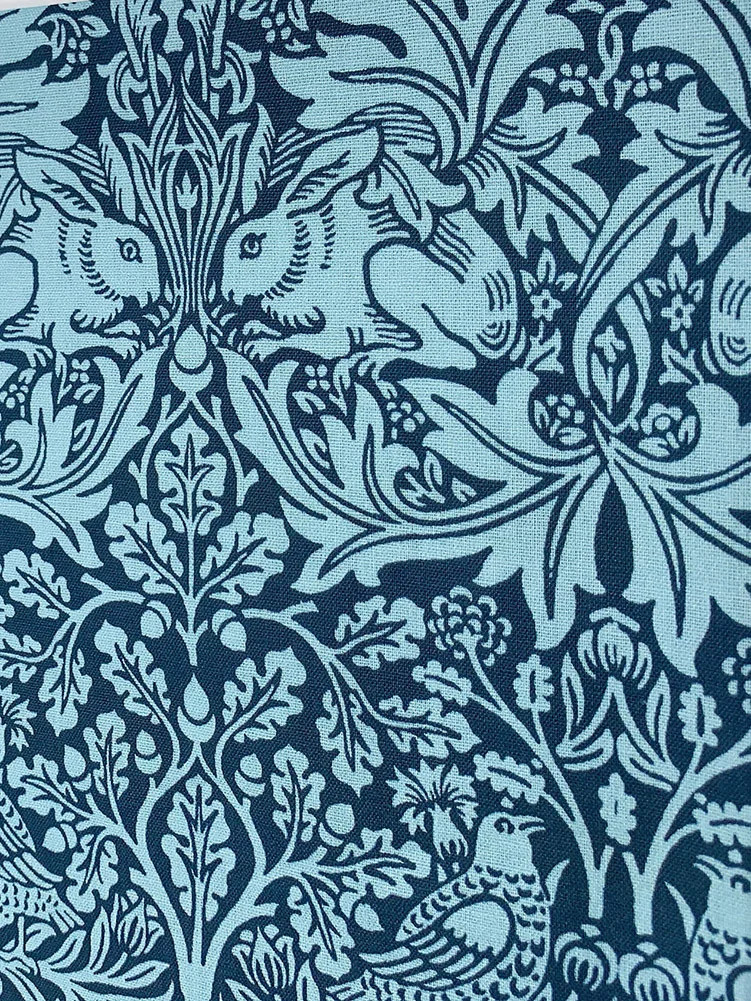 Памучен плат Крадецът Bird William Morris Magpie, мозайка ръчен труд за шивашки рокли на половин метър