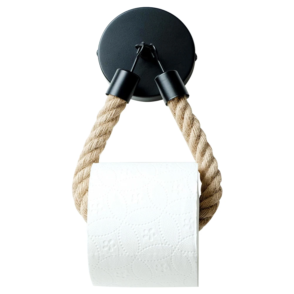 1 ~ 10ШТ Държачи за тоалетна хартия в Ретро стил от пеньковой въжета, без Перфорация, с монтиран на стената Рафтове за декор за баня, държач за кърпички, депозирани в банята