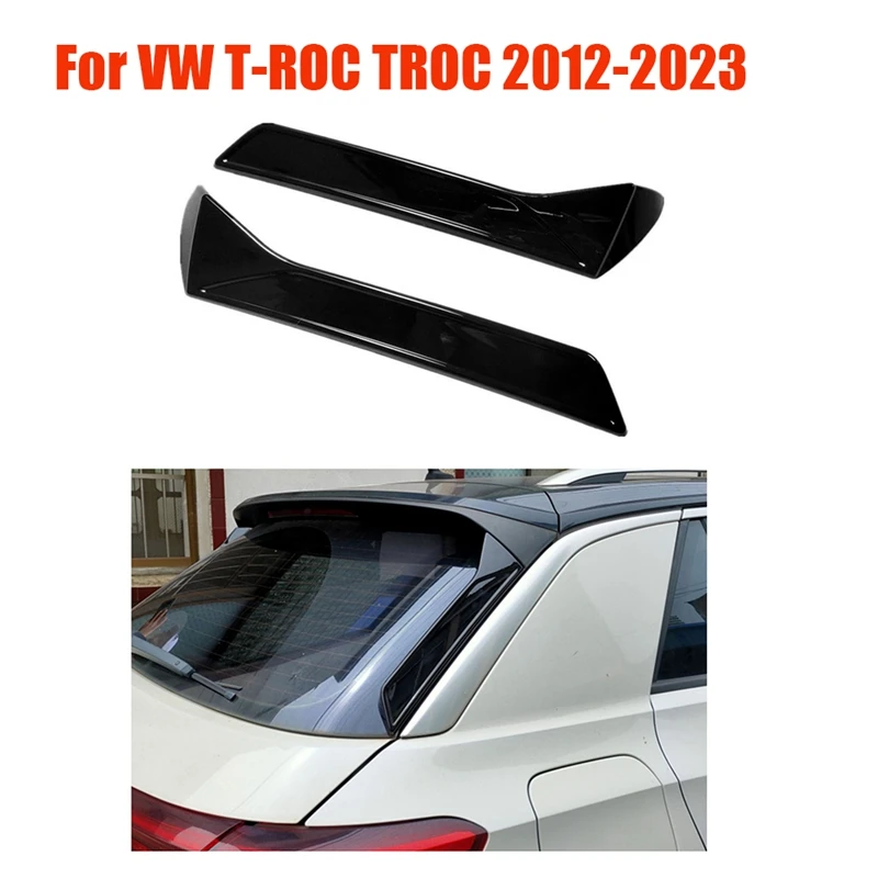 1 чифт Накладки На Странично Спойлер на Задното Стъкло на Автомобила, Резервни Части За VW T-ROC TROC 2012-2023, Защитен Панел На Прозореца на Задната Врата