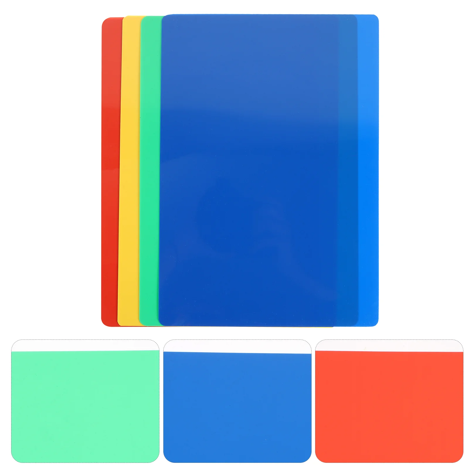 4шт Детски игрални подложки Глинени дъски за рязане за производство на diy Цвят основни листове за хоби (разноцветни)