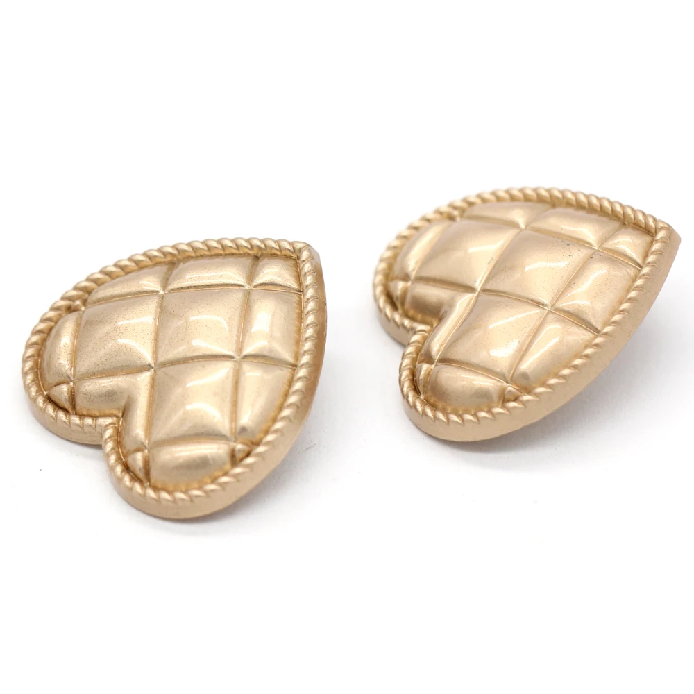 EQUBO 10 бр. Златни метални копчета във формата на сърце за дрехи, сладко женско палто, сако, яке, бижута ръчна изработка