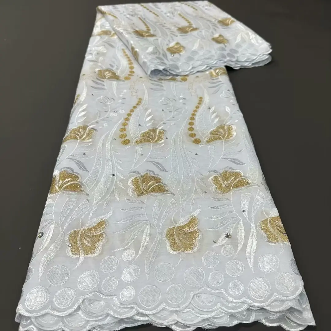 Швейцарската вуалевая лейси плат, памучен лейси бродерия, Африканските дантелено секси рокля, високо качество, на 5 ярда