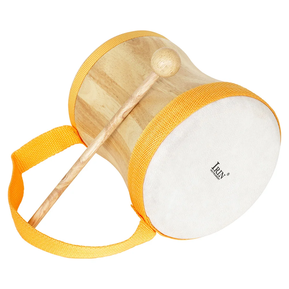 Барабан за Обучение барабан, Ударен музикален инструмент дървен барабан с чук