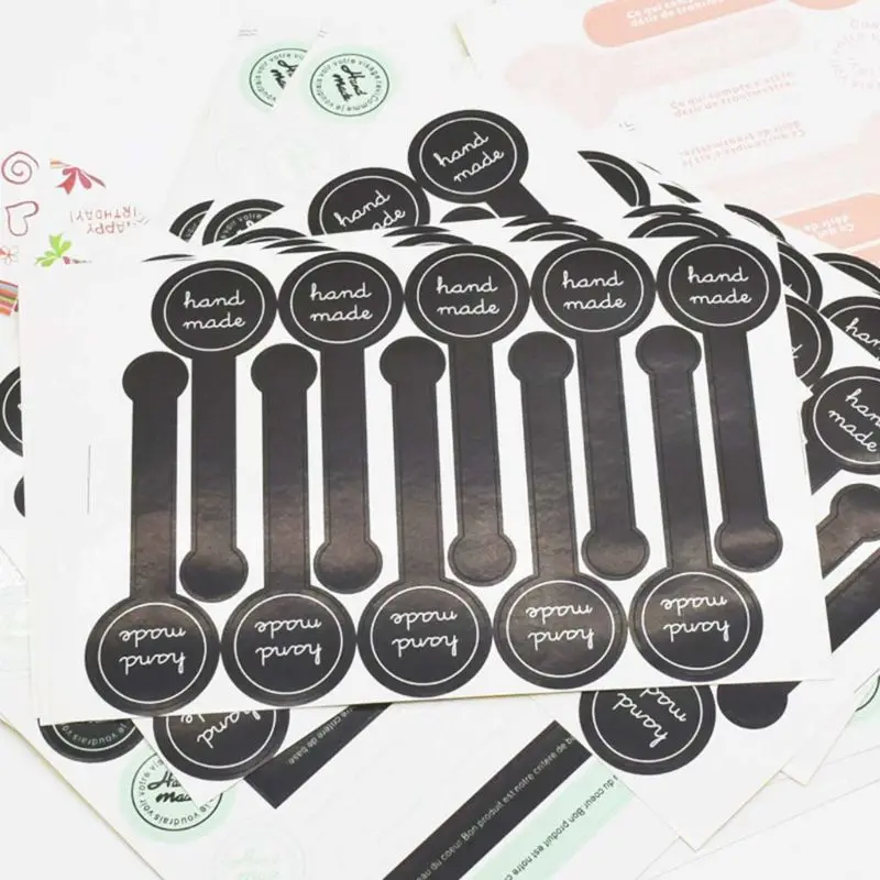 200шт Сладкарски изделия, ръчно изработени Mooncake Seal Sticker Strip Package Box Decoration Принадлежности за печене със собствените си ръце