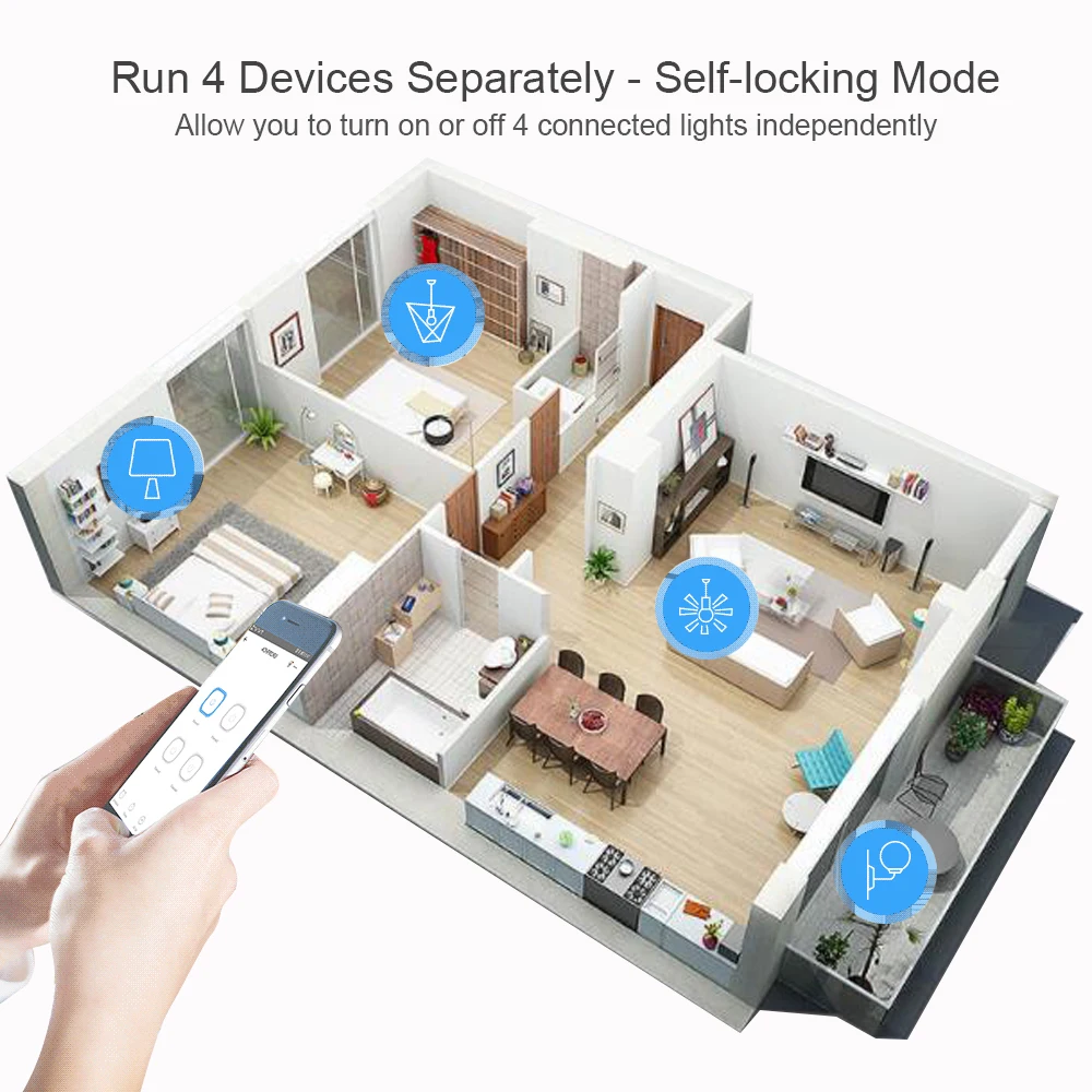 Интелигентен ключ Wi-Fi със собствените си ръце, универсален таймер за изключване, приложение Smart Life, безжично дистанционно управление Работи с Алекса Google Home